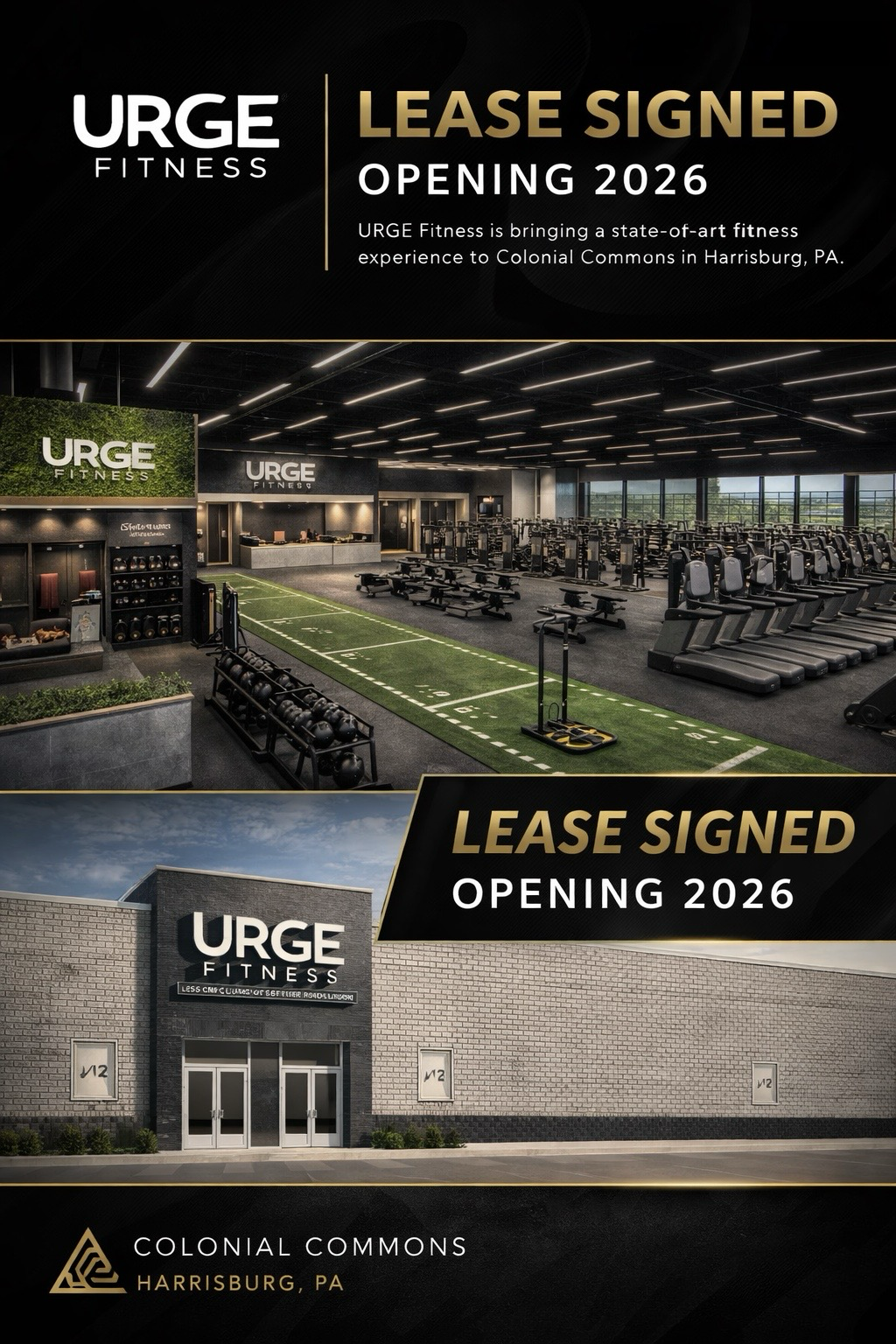 URGE Fitness lease signed at Colonial Commons